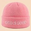 1pc God Is Good Christian Faith Warm Knitted Hat Unisex Skiing,Cycling,Gatherings and Daily,Giving Gifts to Family and Friends
