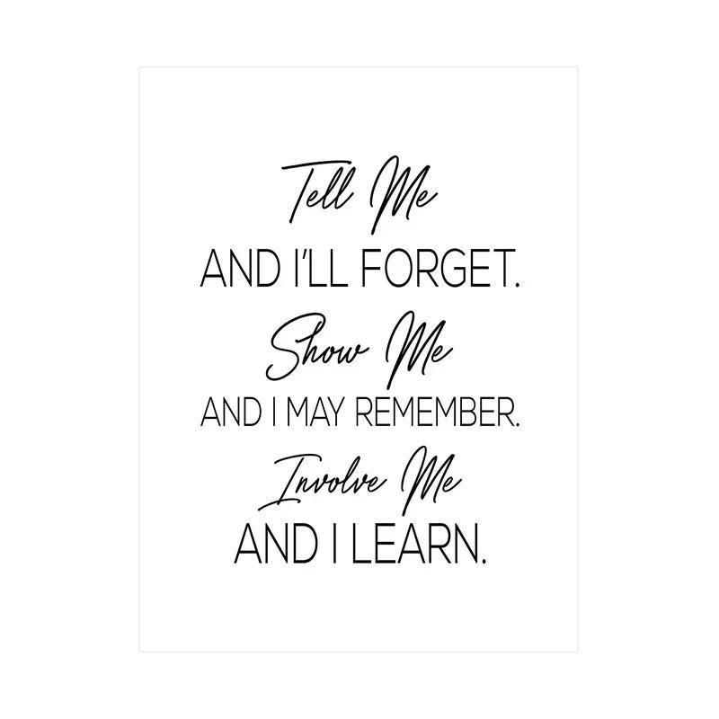 Minimalism English Sentences Inspirational Words Poster Canvas Print Painting Wall Art Picture Living Room Office Decor