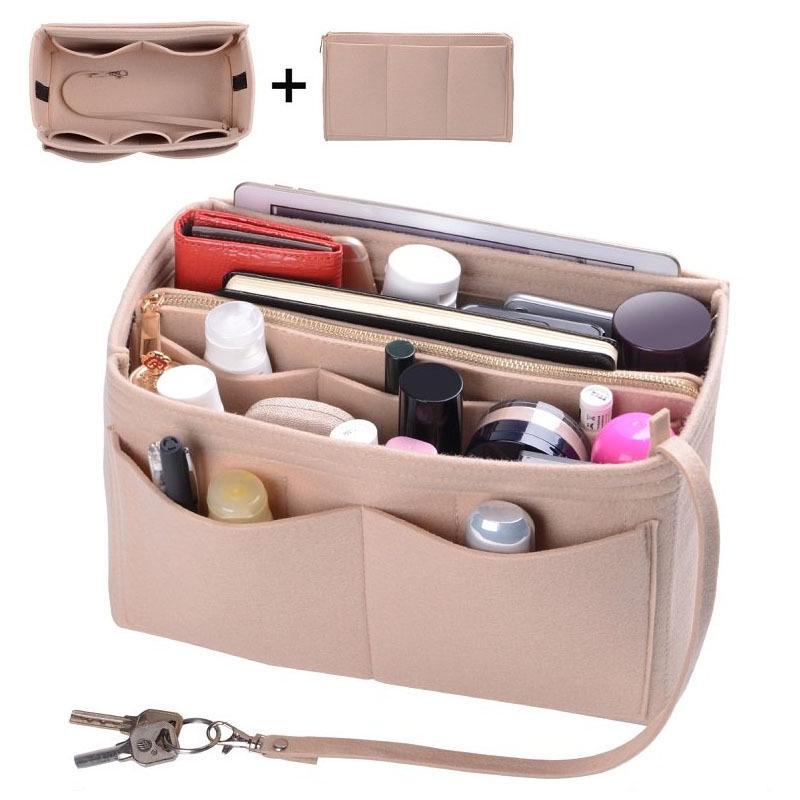 Women's Large Capacity Cross-Border Multifunctional Felt Toiletry and Makeup Bag
