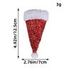 Christmas sequined knife and fork set creative mini Christmas hat knife and fork decorations desktop Christmas props ornaments