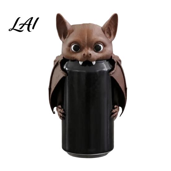 Stain Proof Jar Closures 3D Printed Bat Can Cover Reusable Soda Protector Lid Cute Animal Camping Beer Toppers Drink Dust Cap for Beverage Cans Fun