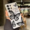 Trendy Butterfly Phone Case For Samsung Galaxy Note 20 S25 S24 S23 S22 S21 Ultra FE Plus A55 A54 A53 A35 A34 5G Silicone Funda