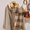 Wind retro leopard print imitation cashmere scarf women's autumn and winter new Spice Girl shawl thickened warm scarf