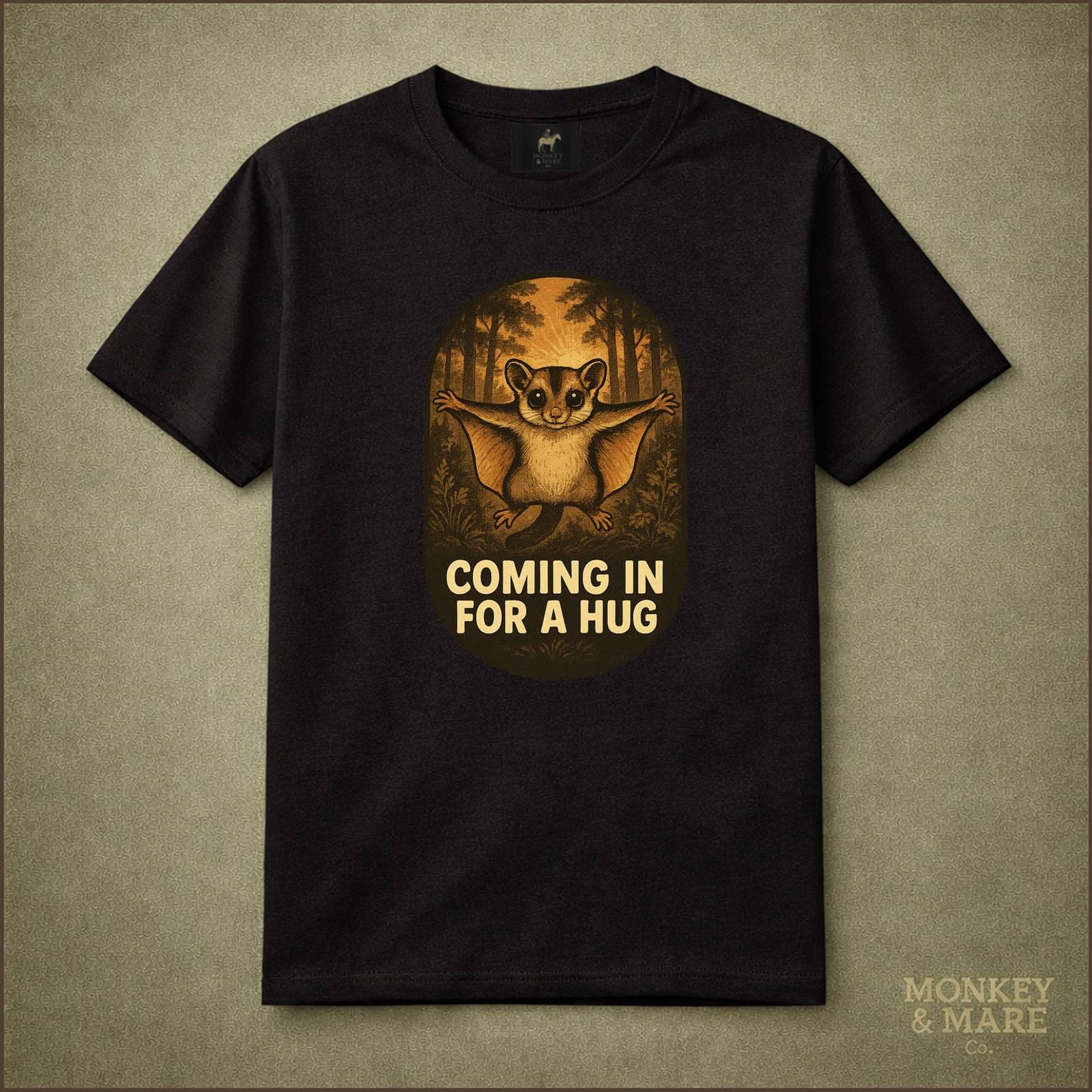 Sugar Glider Shirt, Coming In For A Hug, Cute Animal Graphic Tee M