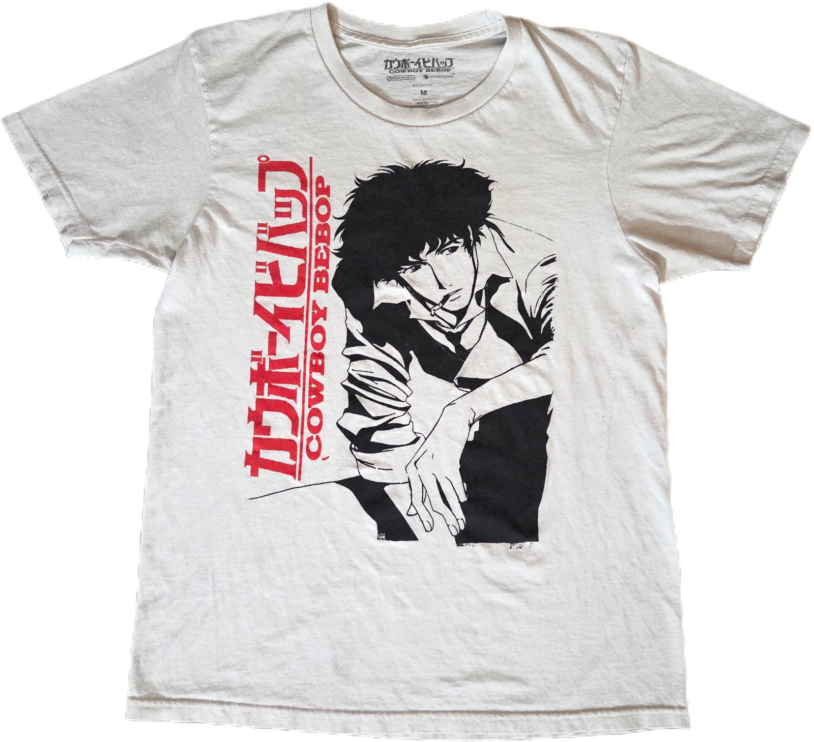Cowboy Bebop Spike Spiegel T Shirt Adult Medium White Anime Graphic Crunchyroll Unisex T-Shirt M