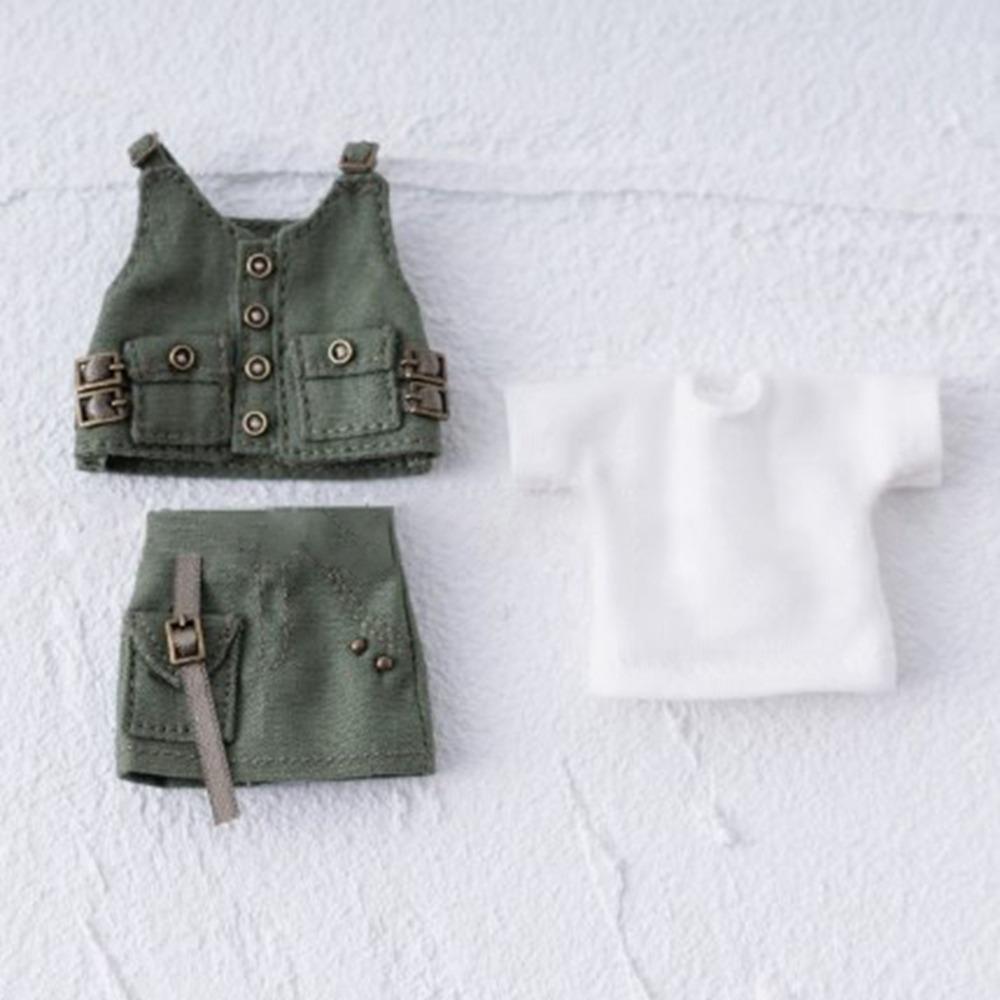 

Вязаный жилет и брюки ручной работы, повседневная одежда, топы для кукол 1/12 BJD GSC p9, для кукол 1/11 OB11 obitsu11 Female Green