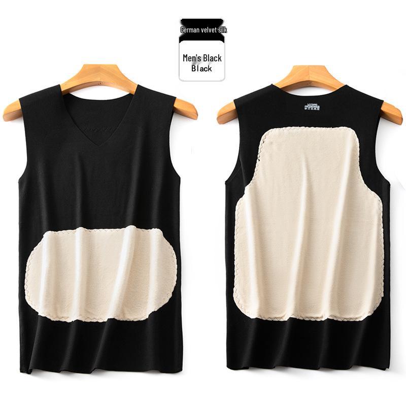 

Пэчворк жилет для пары: Теплый унисекс базовый слой для осени/зимы с защитой живота и комфортом, утолщенным шелком. 4XL