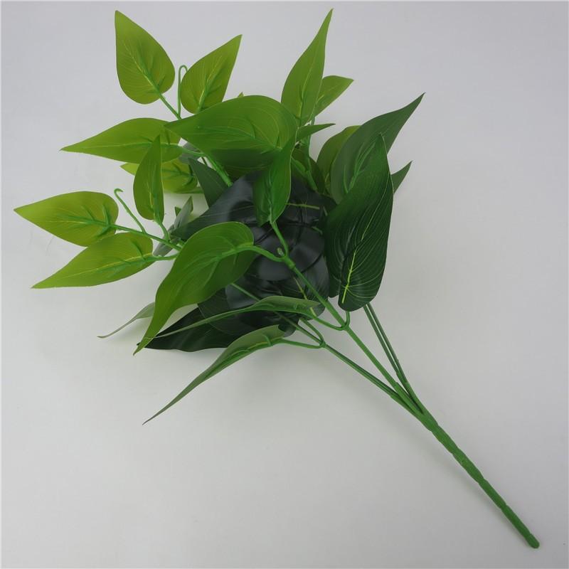 

Supply, Simulated Dill Green Simulated Plant 7-Fork Chicken Heart Leaf Green Plant Handle Bundle Simulated Flower Fake Flower Decoration