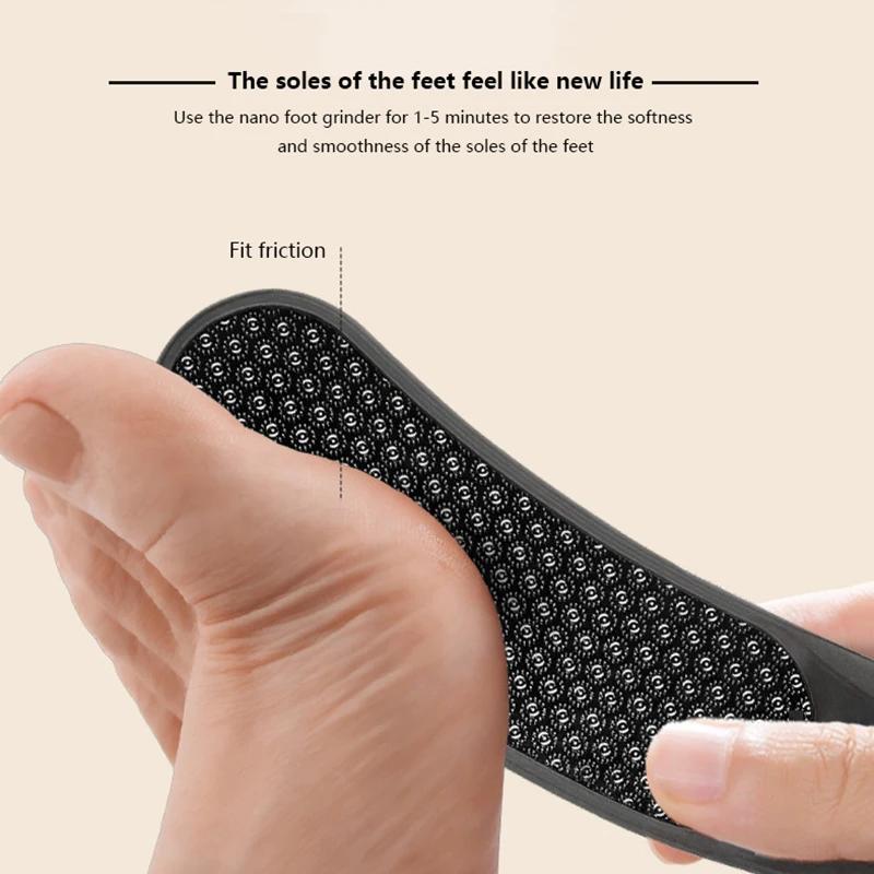 Professional Heel Dead Skin Calluses Remover Feet Scrubber Grinder Nano Glass Foot File Household Manual Pedicure Foot Care Tool