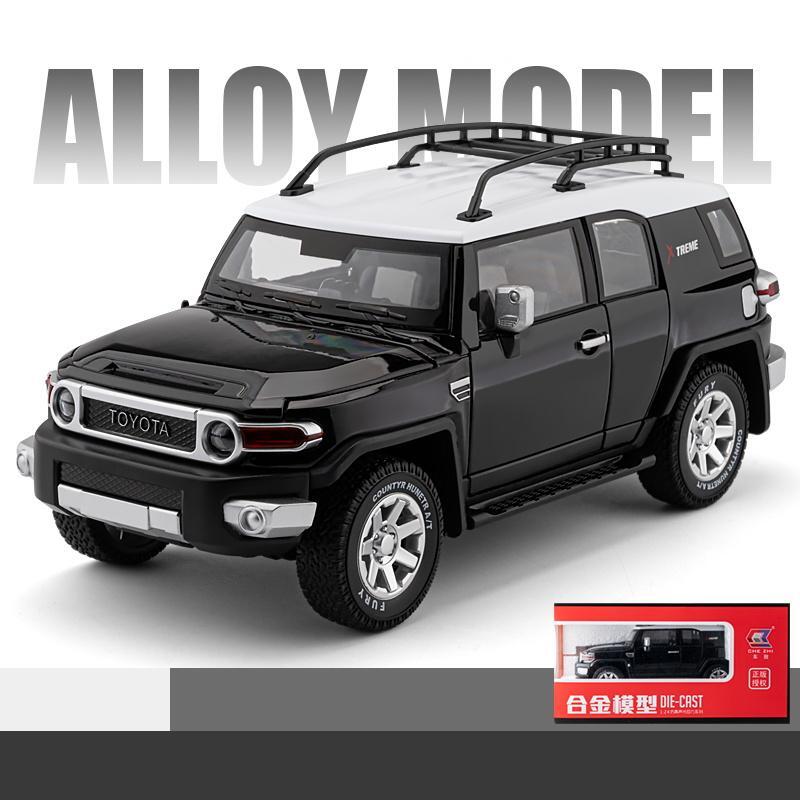 1/24 Toyota FJ Land Cruiser SUV Off Road Toy Car Diecast Metal Alloy Vehicle Miniature Model Collection Gift for Boy Children