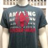 Amazing Spiderman T Shirt Spell Out Marvel Mens Size L Blue