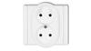 Flexi Double Socket B/U White Fgp-2P