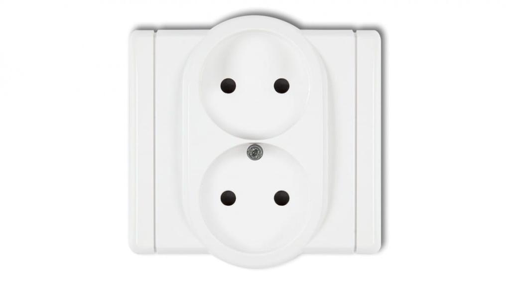 Flexi Double Socket B/U White Fgp-2P