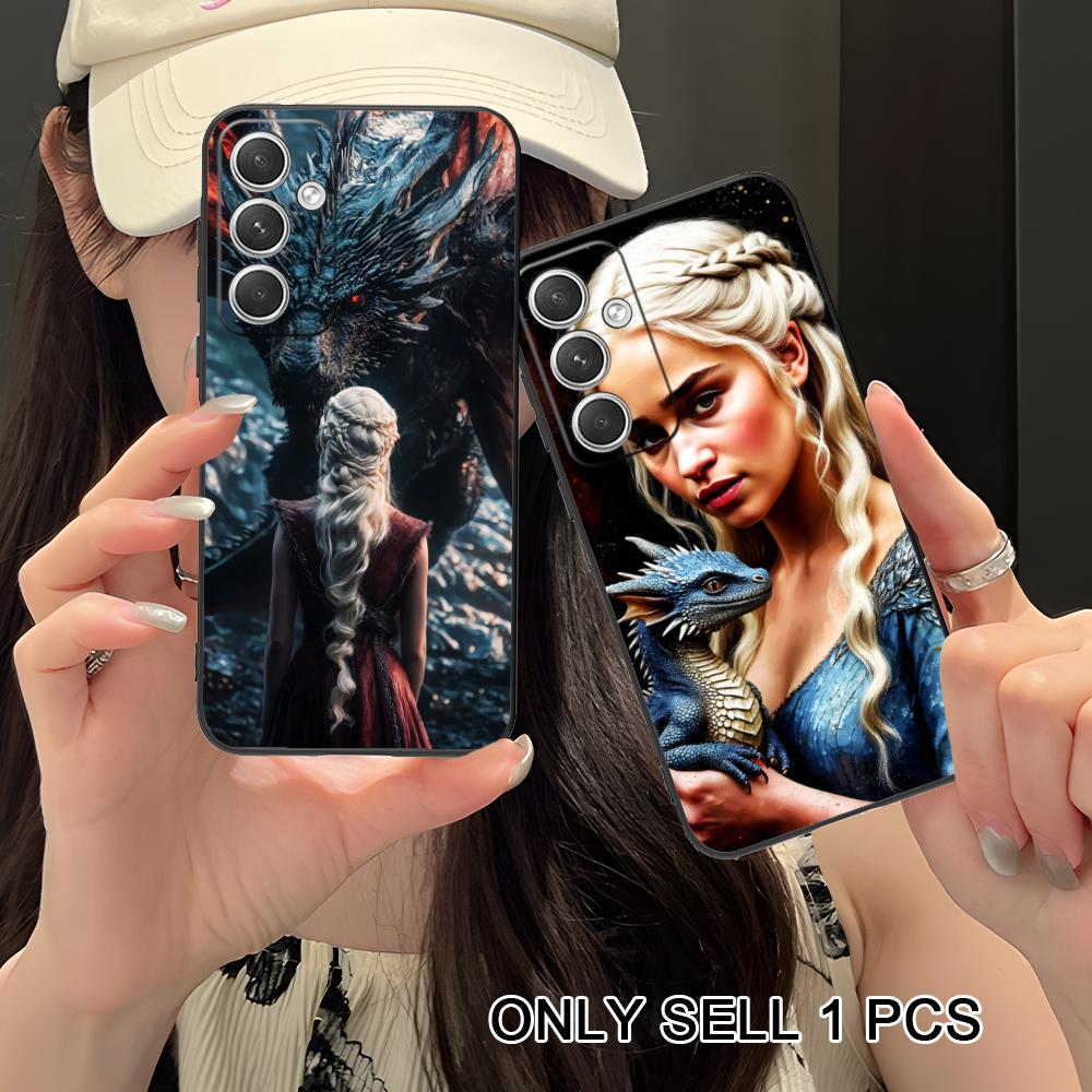 Dragon Queen Matte TPU Mobile Phone Case for Samsung Galaxy S26 S25 S24 S23 S22 S21 S20 Note20 Plus FE Ultra Colorful Cover