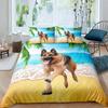 German Shepherd Duvet Cover Set 3D German Shepherd Puppy Print Bedding Set For Boys Girls Pet Animal Theme Comforter Cover