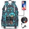 Kaiju No. 8 Printed USB Port Backpack Youth Student School Bag Large Capacity Travel Daypack
