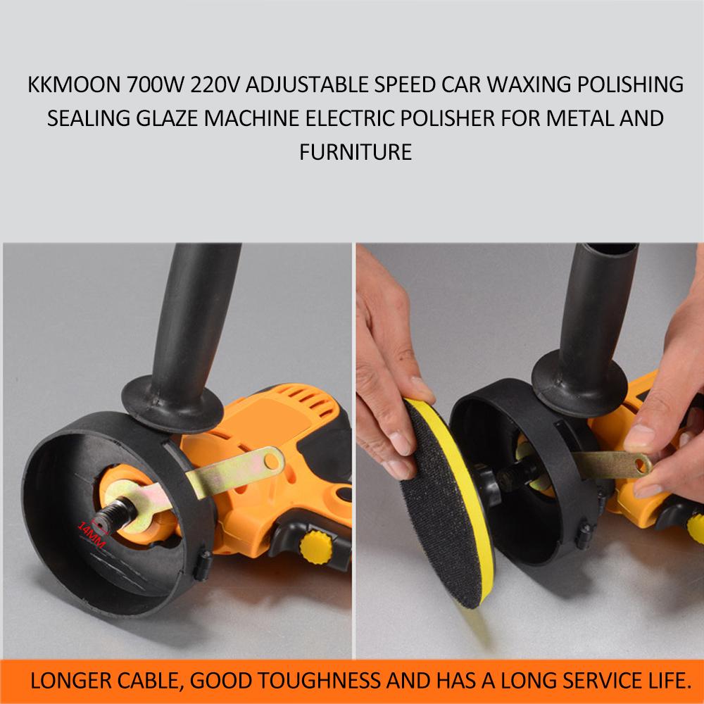 Machine de polissage et de glaçage de voiture à vitesse réglable de 700 W, polisseuse électrique pour métal et meubles