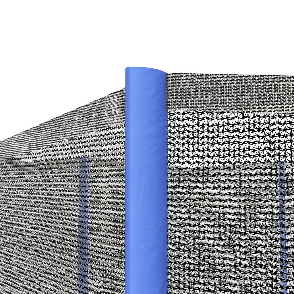 10ft Trampoline Net Replacement with 6 Plastic Pole Covers, Weather-Resistant Trampoline Netting Replacement with Zipped Entrance, Poles Not Included