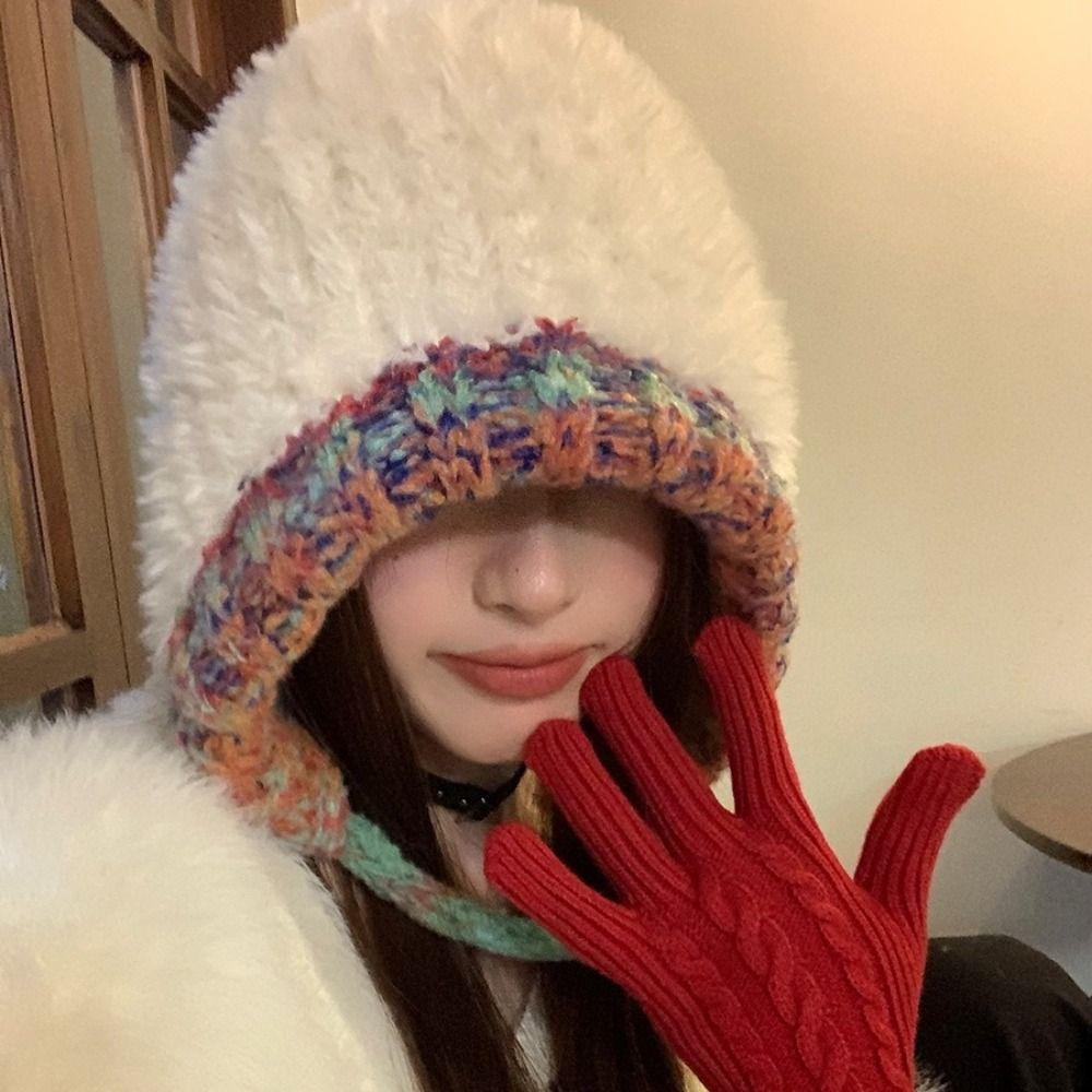 Hand-crocheted Y2k Drawstring Hat New Design Pullover Beanie Hat Fashion Crossbody Bag-hat Girls