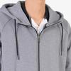 Nike Men's Jordan Solid Color Printing Logo Zipper Drawstring Hooded Jacket Gray 'Cool Grey Balck' 809473-065