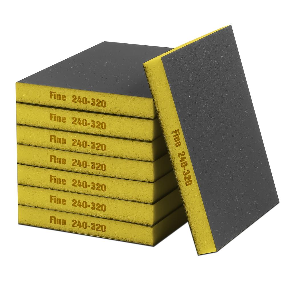 8Pcs Double-Sided Sponge Sanding Pads, Portable for Car Polishing & Furniture, Grits: 120-180/240-320/500-600/800-1000/1200-1500