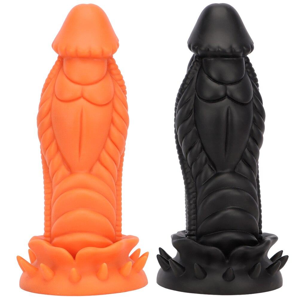 Silicone Soft Anal Dilator Shaped Anal Plug Dildo Adult Sex Toy Realistic Dick Fisting Strap On Cock Dragon Penis BDSM