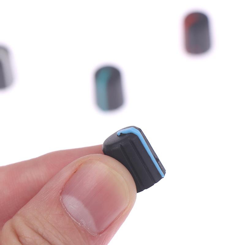 10Pcs Soft Rubber Half Shaft Knob Potentiometer Knob 180 Degree D-Shaped Knob