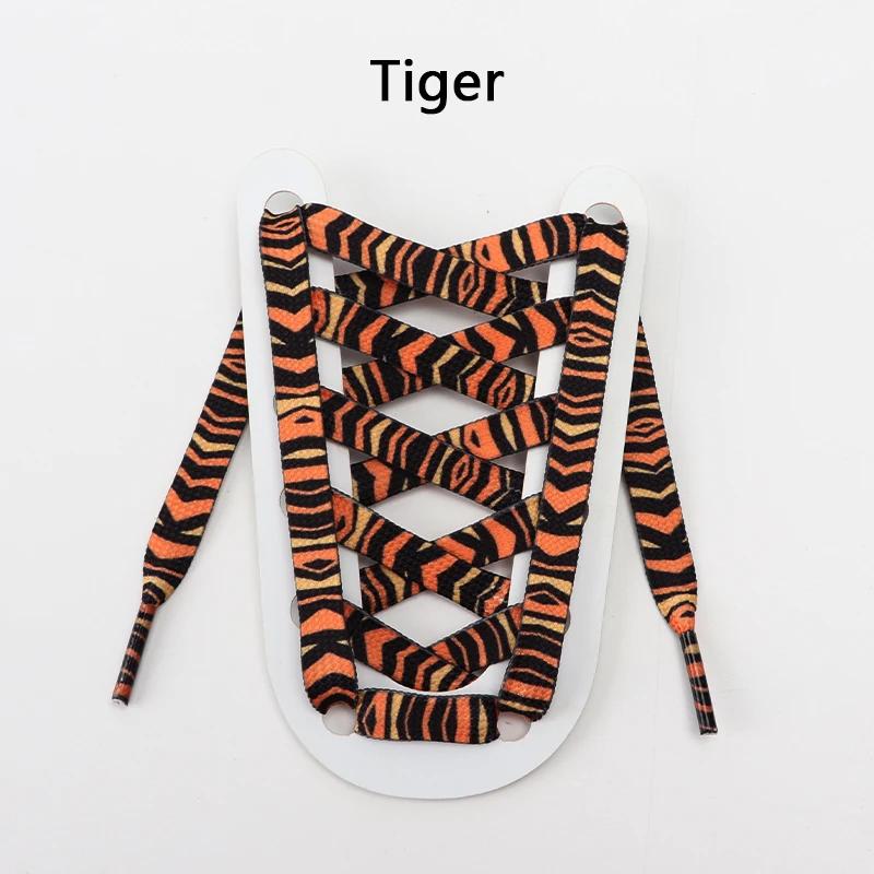 1 Paio Lacci per Scarpe con Fantasia Animale Piatto Lacci per Scarpe da Ginnastica AF1/AJ Lacci per Scarpe Lacci per Scarpe Stampa Tigre/Serpente/Leopardo 120/140/160CM Lacci per Scarpe