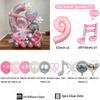 57pcs Slivery Heart Disco Balloon Silver Number Birthday Balloon Set Pink Music Note Children Adult Festive Party Decorations
