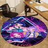 Tappeto Rotondo con Motivo KPop Demon Hunters, Tappetino da Interno/Esterno, per Picnic, Sala Giochi, Camera da Letto, Ufficio, Soggiorno, Tappeto Decorativo per la Casa, Regalo di Compleanno