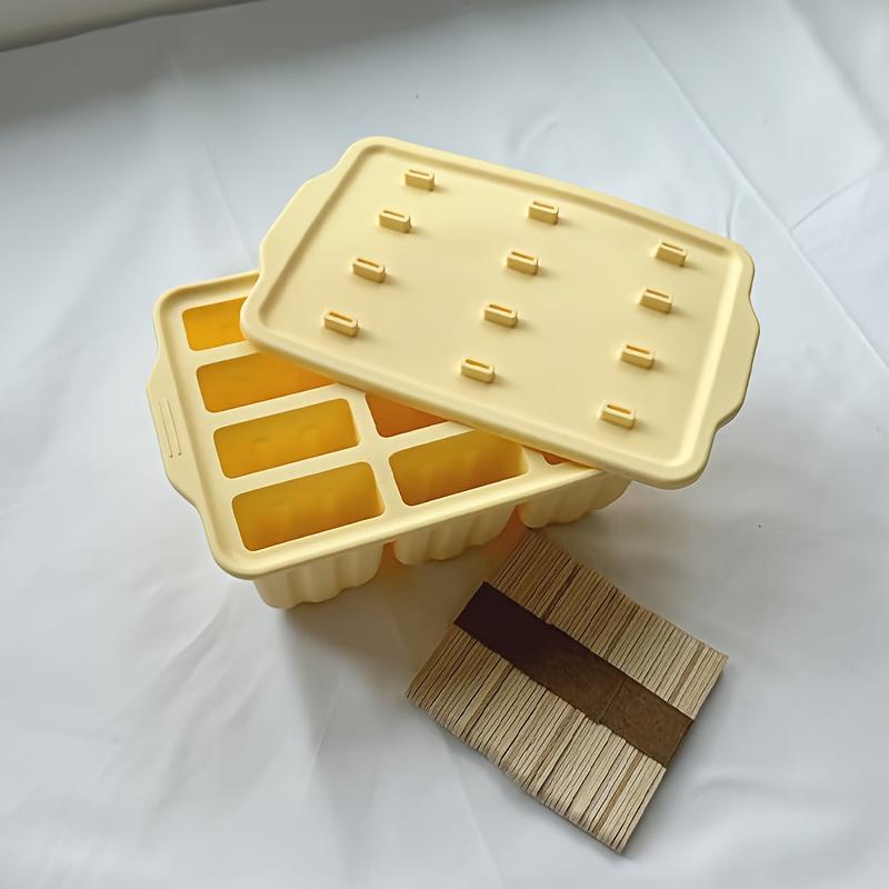 1pc Silicone Ice Pop Maker Mold with Non-Stick Easy Pull Lever , Central Lever Release System , Heavy Duty Silicone Freezer Safe Ice Cream