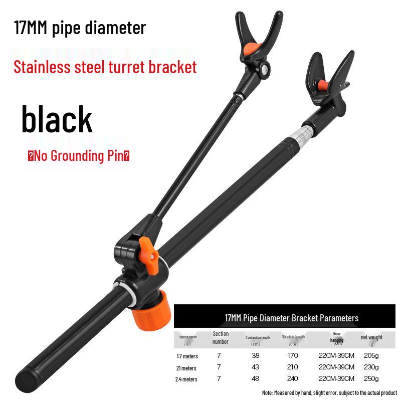 Langlebiger Angelrutenständer aus Edelstahl mit verdicktem Erdspieß für doppelte Verwendung: Kompatibel mit Angelkiste & Stuhl.