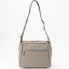 Labagagerie Metal Buckle Box Shoulder Bag, Size S, B008502, Greige (26)