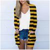 Women's Fashion Loose Casual Long Sleeve Printed Mid-Length Cardigan Jacket Top
