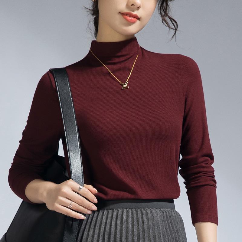 Ankara Red Summer Women's Muscle Bottom Clothing Merino Wool T-Shirt Women's Bottom Shirt Top Women's New