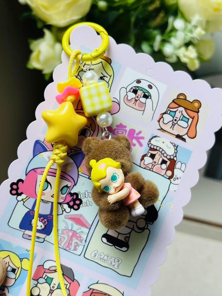 Bread Change Baby Cute Grain Keychain DIY Mobile Phone Chain Accessories Jasmine Pendant Cute Car Pendant