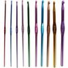 22Pcs Stainless Steel Crochet Hooks Sweater Knitting Needles with Case for Handle Weave Craft Tool