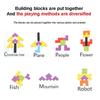 1 Set Wooden Blocks Puzzle Brain Teasers Toy Tangram Jigsaw Intelligence Colorful 3D Russian Blocks Montessori Educational
