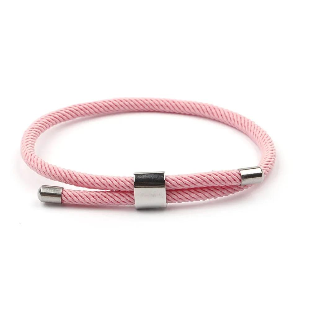 Minimalist Milan Rope Bracelet Simple Red String Stainless Steel Bracelet For Women Men Lovers Lucky Wristband Jewelry