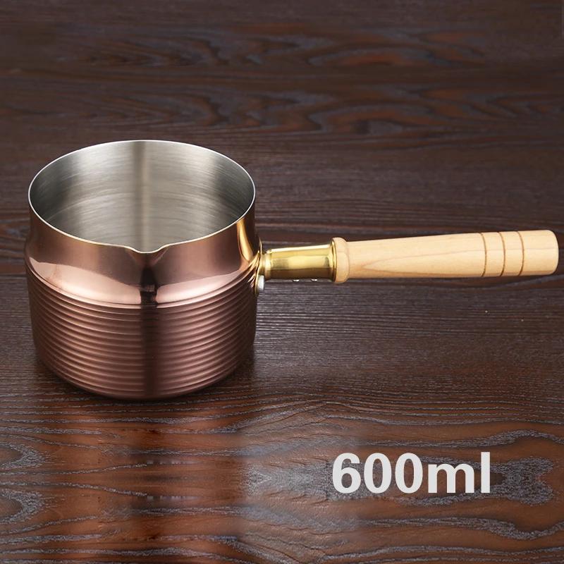 Choke Oil Pots Hot Oil Pan Butter Chocolate Melting Sauce Coffee Pot Milk Pot Panelas Small Pot Mini Stainless Steel Milk Pots