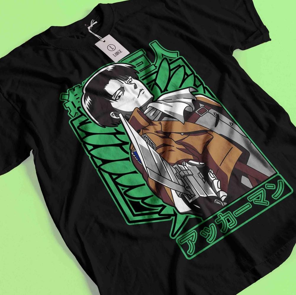 Attack On Titan Shirt Eren Mikasa Tshirt Levi T-Shirt AOT Erwin Hange Armin Tee