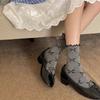 5Pairs Fashion Thin Cotton Ruffle Bow Socks Breathable Ins Style Mid Tube Socks Female Hosiery Lolita Sweet Socks Women Lady