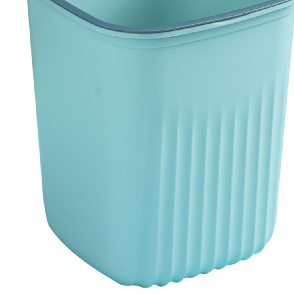 Trash Can Kitchen Office Bathroom Living Room Plastic Garbage Bin with Pressing Ring