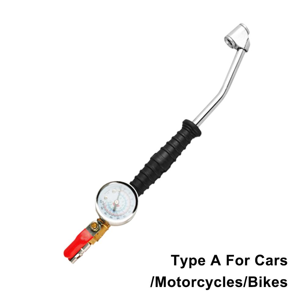 Universal 0-15Bar/220Psi Tire Inflator Rod With Tire Pressure Gauge Car Tire Manometro For Car Truck Vehicles Tire Repair Tools