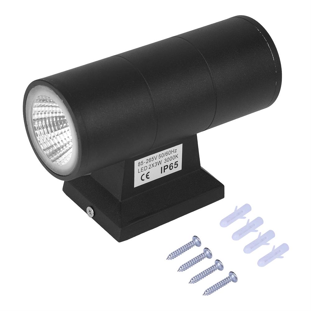 6W Doppelkopf COB LED Wandleuchte Außen Innen Café Wasserdichte Lampe Dekor Warmweiß