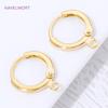 18K Gold Plated Brass Earring Clasps Earwires Findings,Hooks For Earrings,Accessories For Earrings,DIY Jewelry Making Supplies