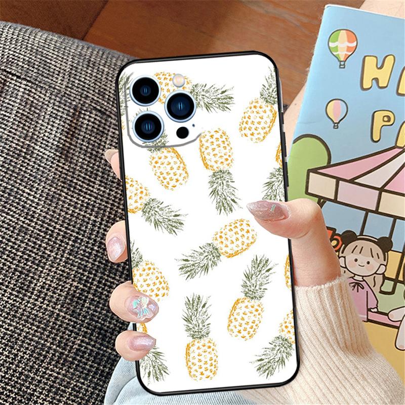 Summer Fruit Pineapple Phone Case For iPhone 15 12 11 13 14 16 Pro Max XS X XR Plus 6S Plus 12 Mini Cover