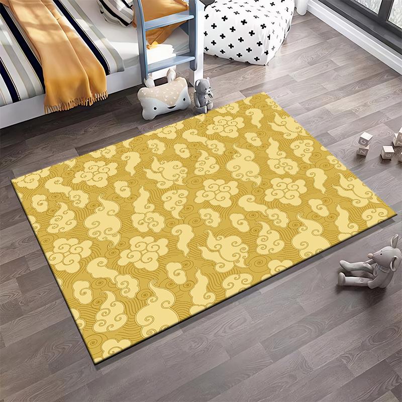 Cloud Pattern Vintage Style Rug Non-slip rug suitable for living room and bedroom sofas