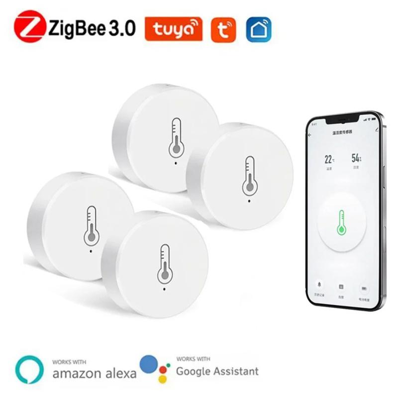 Tuya Smart Zigbee Temperature And Humidity Sensor Indoor Thermometer Monitor Work With Alexa Google Home Home Automation