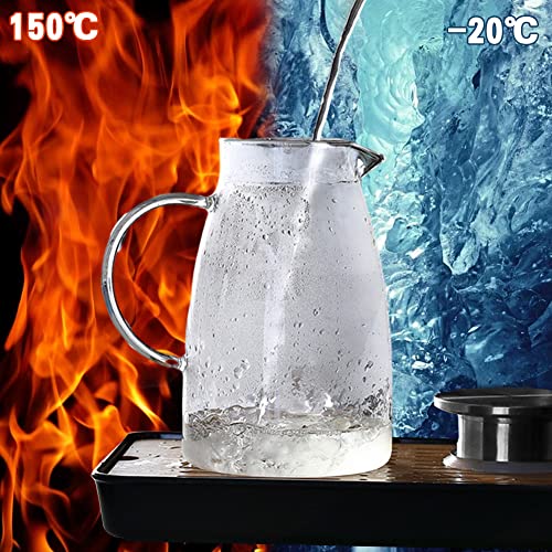 Artispro Glass Teapot, Heat-Resistant, 1.5 Liter, Stainless Steel, with Integrated Tea Strainer Lid